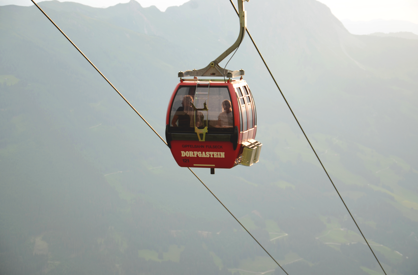 Gondel der Gipfelbahn Fulseck über dem Gasteinertal | © Dorfgasteiner Bergbahnen AG